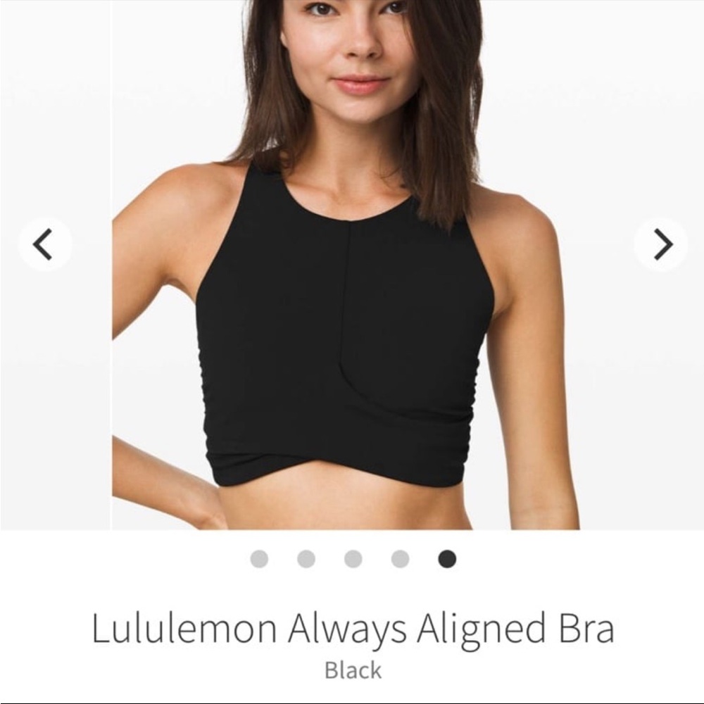 Lululemon Always Aligned Black High-Neck Bra